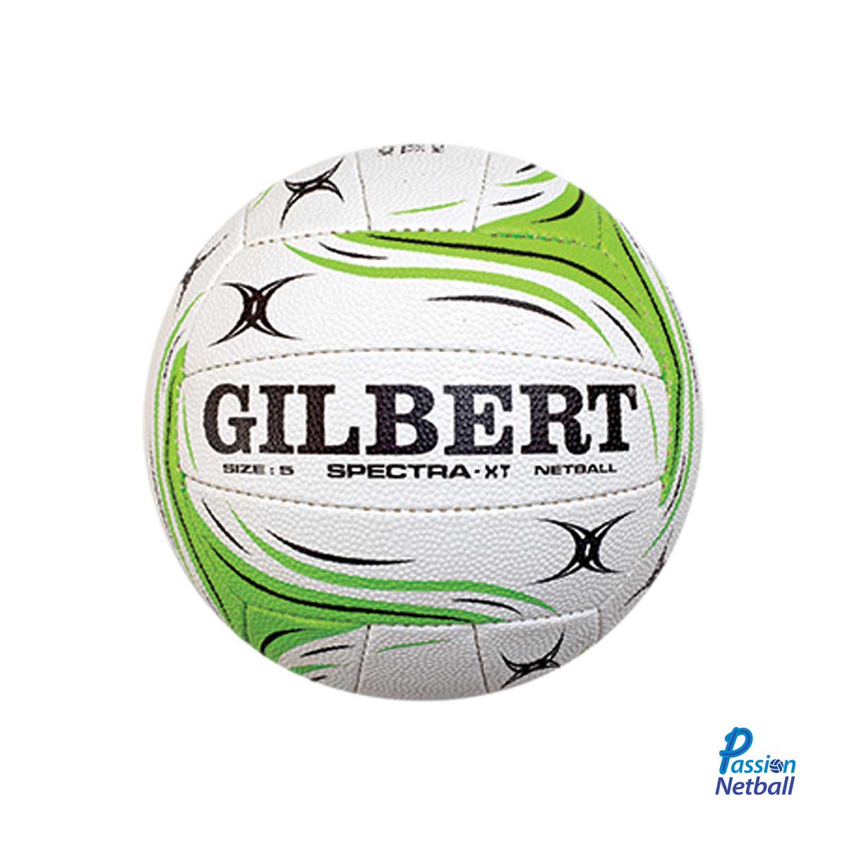 Gilbert netball Spectra XT showing on a white background